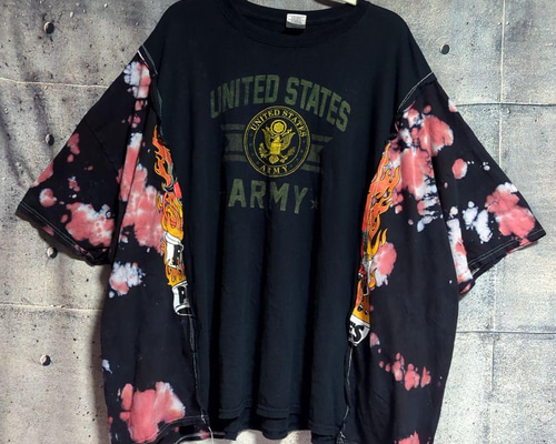 PUNKTAM Tシャツ 一点物リメイク タイダイTシャツ PUNKTAM Tシャツ 一点物リメイク タイダイTシャツ