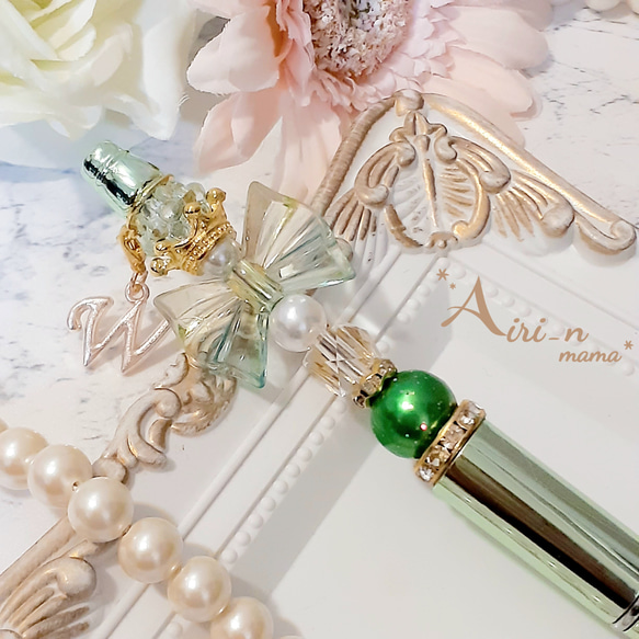 変えれるチャーム】 きらきらカスタムボールペン ペンクリップつき  