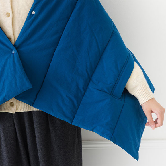 【30％OFF】魔法瓶のような保温中わた Zermoly Loft  3WAY ケープ ショール ブランケット 18枚目の画像