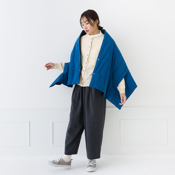 【30％OFF】魔法瓶のような保温中わた Zermoly Loft  3WAY ケープ ショール ブランケット 9枚目の画像