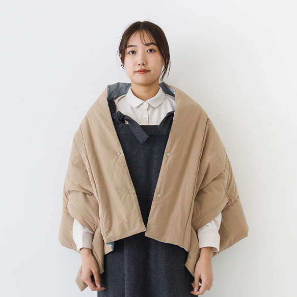 【30％OFF】魔法瓶のような保温中わた Zermoly Loft  3WAY ケープ ショール ブランケット 1枚目の画像