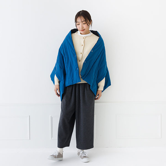 【30％OFF】魔法瓶のような保温中わた Zermoly Loft  3WAY ケープ ショール ブランケット 8枚目の画像
