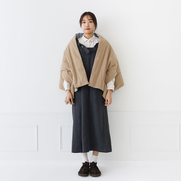 【30％OFF】魔法瓶のような保温中わた Zermoly Loft  3WAY ケープ ショール ブランケット 15枚目の画像