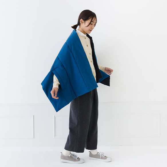 【30％OFF】魔法瓶のような保温中わた Zermoly Loft  3WAY ケープ ショール ブランケット 11枚目の画像