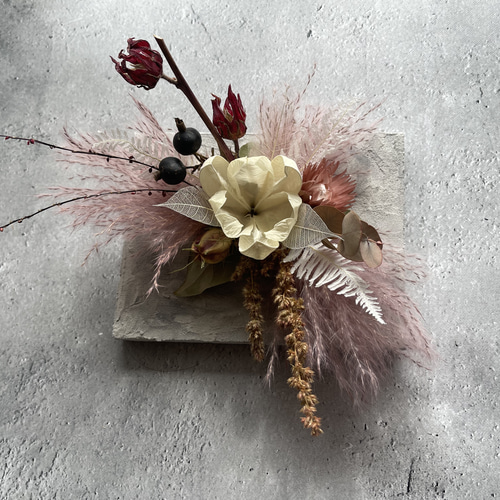 母の日 テクスチャーアート ドライフラワーアレンジ ギフト お祝い