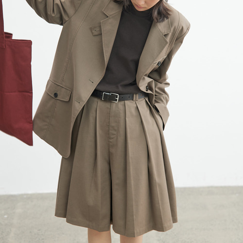 FUMIKA UCHIDA カーキ キュロット 女性らしく見せながら足さばきが良い♪プリーツキュロット