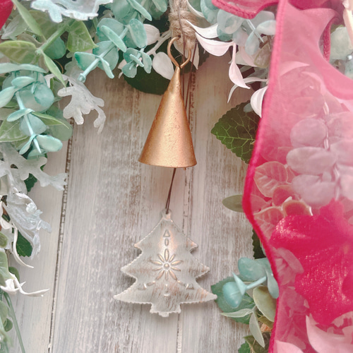 幸せが降りそそぐ クリスマス馬蹄リース・アーティフィシャルフラワー