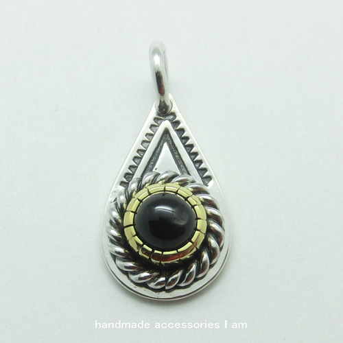 現品 ハンドメイド ブラックスター ペンダント シルバー925 IP0672_b 