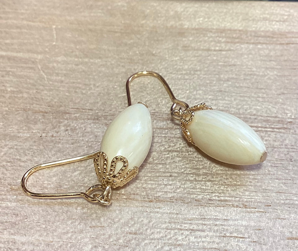 ☆本象牙ピアス ※A-143 ピアス（フック・チェーン） 石橋象牙店 通販