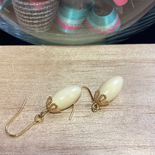 ☆本象牙ピアス ※A-143 ピアス（フック・チェーン） 石橋象牙店 通販