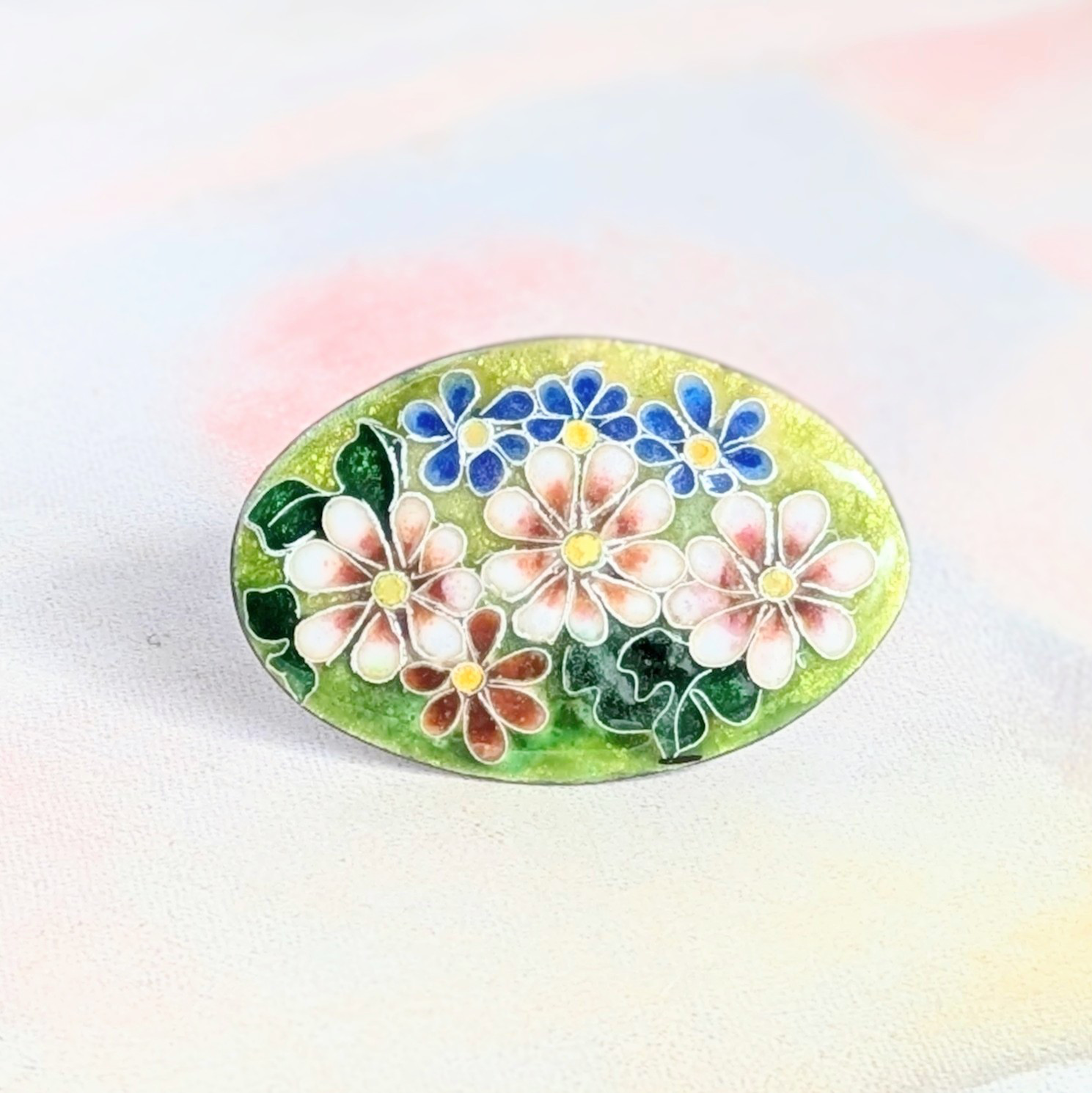 ＊一点限定＊彩華｜帯留【有線・銀張七宝】195『Creema限定』