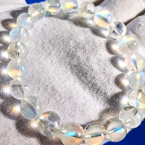 限定SALE✿最高級天然美品✿希少石ホワイトラブラドライト虹の輝きが
