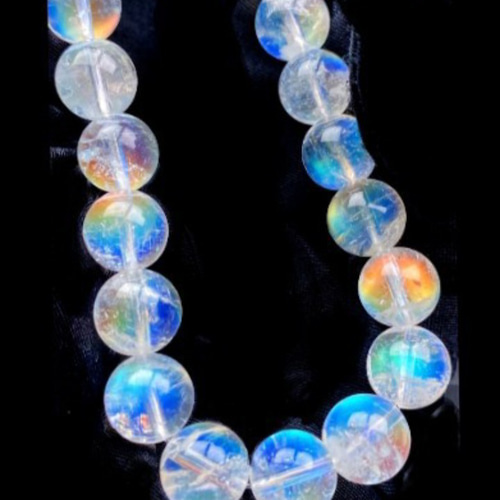 ✿最高級天然美品✿希少石ホワイトラブラドライト虹の輝きが幸運
