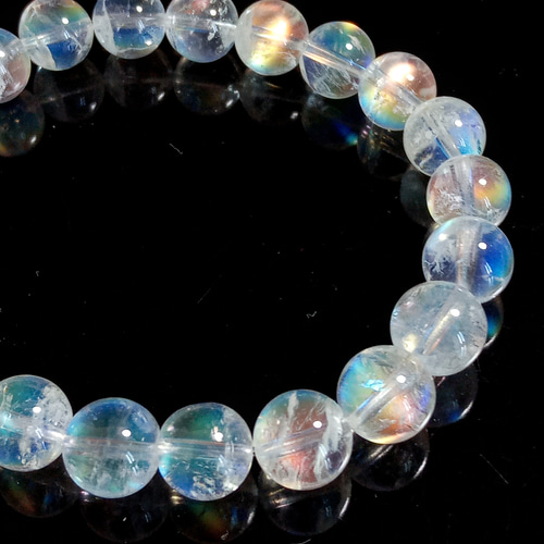 ✿最高級天然美品✿希少石ホワイトラブラドライト虹の輝きが幸運