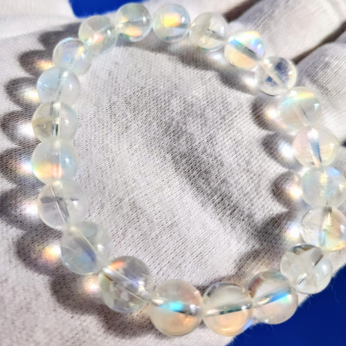 ✿最高級天然美品✿希少石ホワイトラブラドライト虹の輝きが幸運