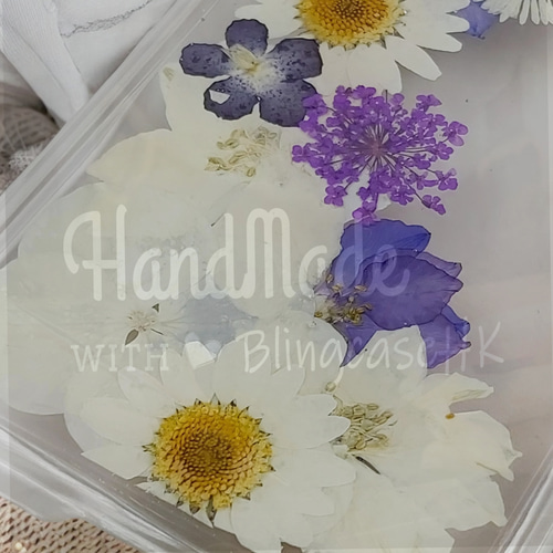 ぽりぽりページ⭐︎押し花ケース リアル押し花入り クリア iPhoneケース【スピード発送