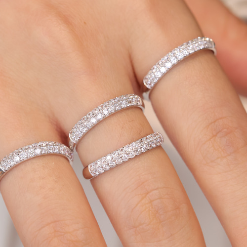 天然ダイヤモンドリング0.38ct k18 指輪・リング パール大好き(購入前  