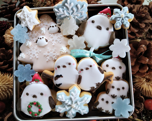 シマエナガ❁⃘*.゜レジンキークリップ クリスマス シマエナガ❁⃘*.゜レジンキークリップ クリスマス