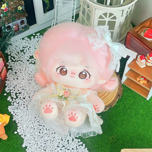 ハンドメイド着せ替え人形　ピンクヘアさん ハンドメイド着せ替え人形 ピンクヘアさん ハンドメイド着せ替え