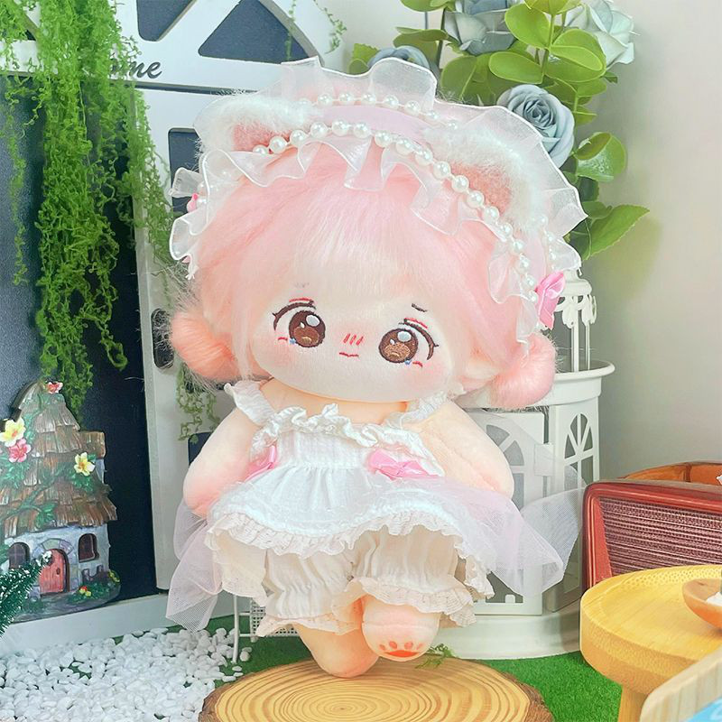 20cm 着せ替えぬいぐるみ 無属性 着せ替え人形 ピンクの髪