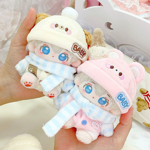 10cmハイクオリティな可愛い着せ替えぬいぐるみ♪ 2点セット 10cm 着せ替え ぬいぐるみ服 グレー ちびぬい 推し活 推しぬい 綿人形