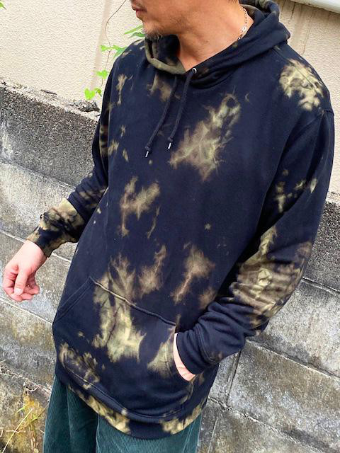 タイダイ プルオーバー フーディ XXL ブラック×カーキ HD22-67 7,647円