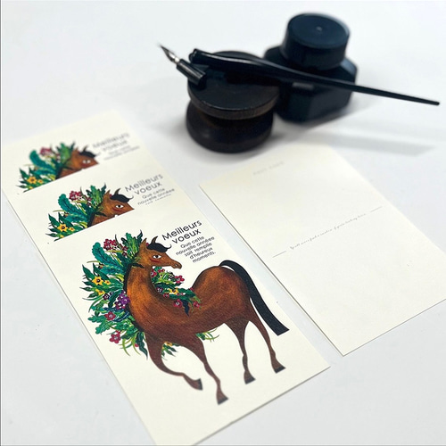 再販2 ラッキーホースポストカード8枚セット《午/馬》 ポストカード