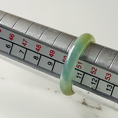 RY-008］ ジェイド JADE ヒスイ 本翡翠 くりぬき リング 天然石