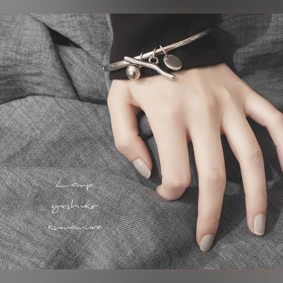 カスタム バングル ステンレス シルバー 組み合わせ 着せかえ チャーム