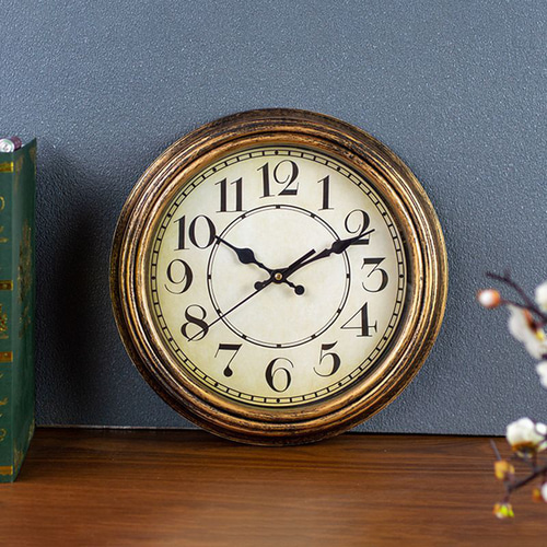 掛時計 壁掛けクロック 壁掛け時計 水色 螺旋 昔ながら レトロ