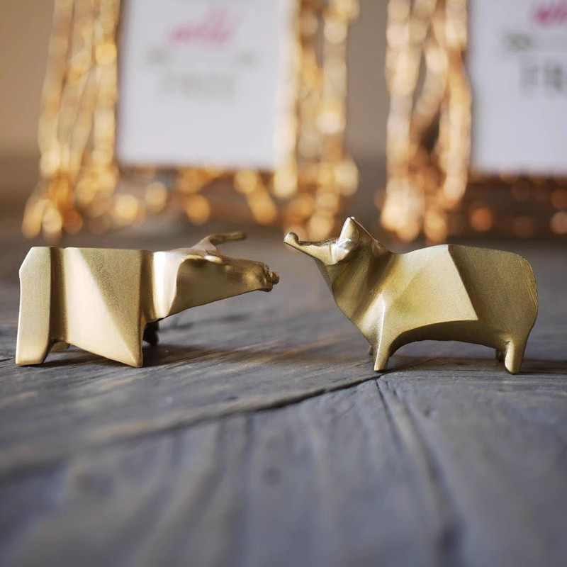 手工黄銅手工置物/水牛オブジェ/ペーパーウェイト/箸置き