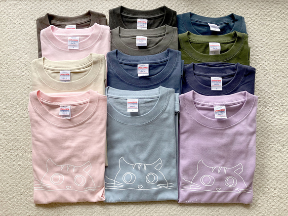 シンプル　にゃんこ　Tシャツ　ねこ　猫 8枚目の画像