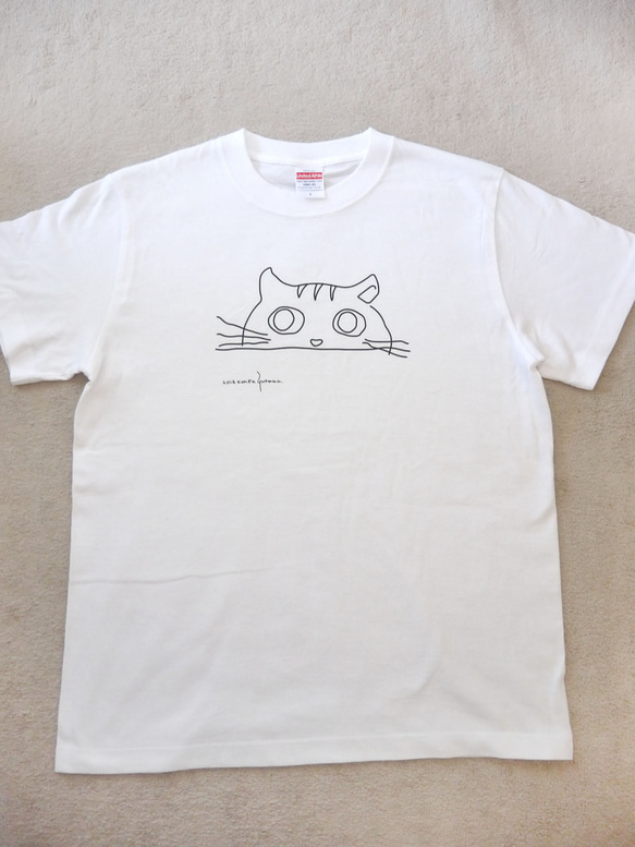 シンプル　にゃんこ　Tシャツ　ねこ　猫 3枚目の画像