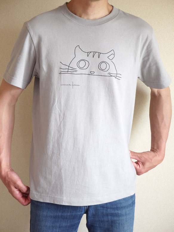 シンプル　にゃんこ　Tシャツ　ねこ　猫 6枚目の画像