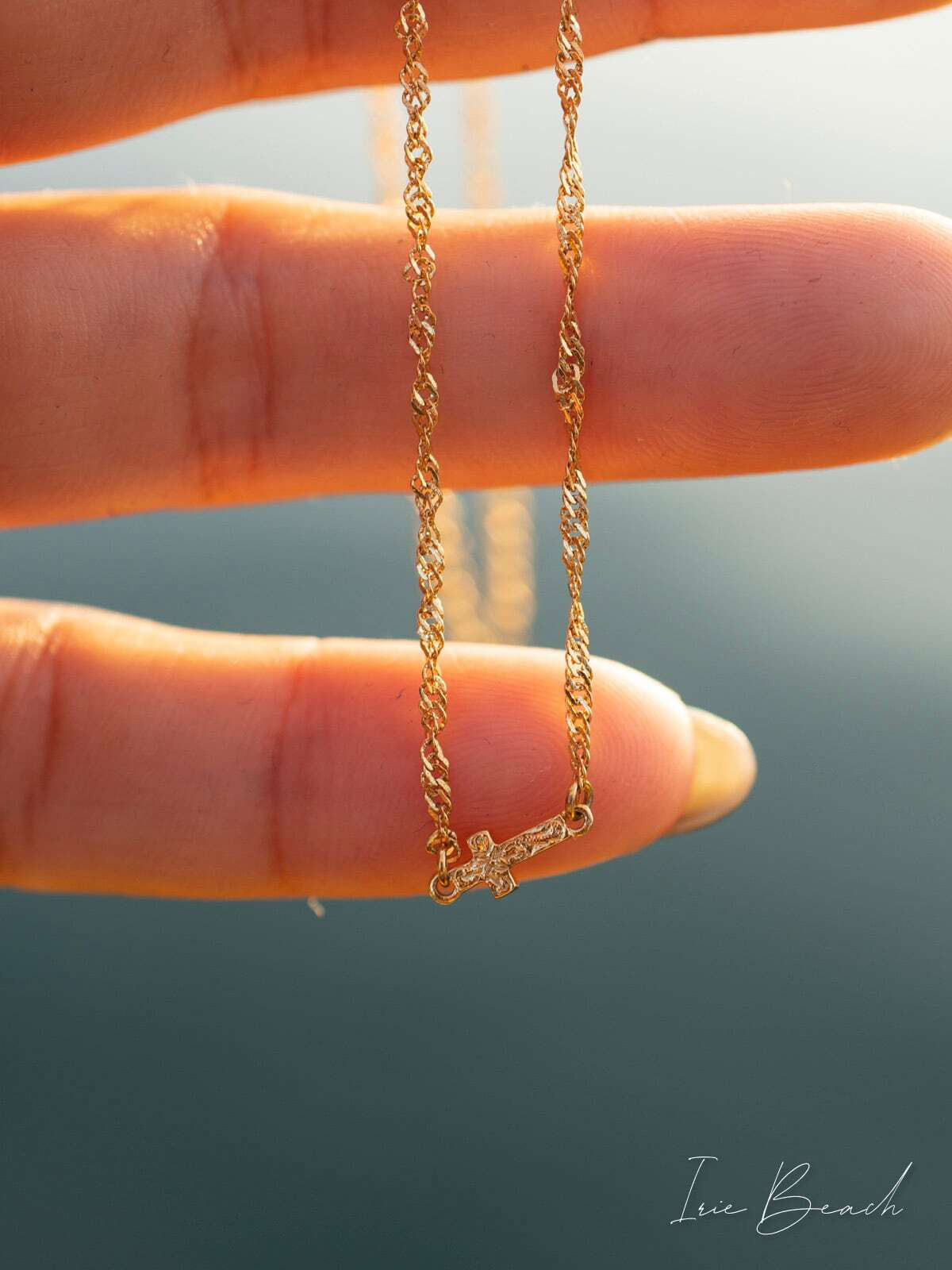 MINI side cross necklace 【ハワイアンジュエリー】【金属アレルギー対応】つけっぱなしOK