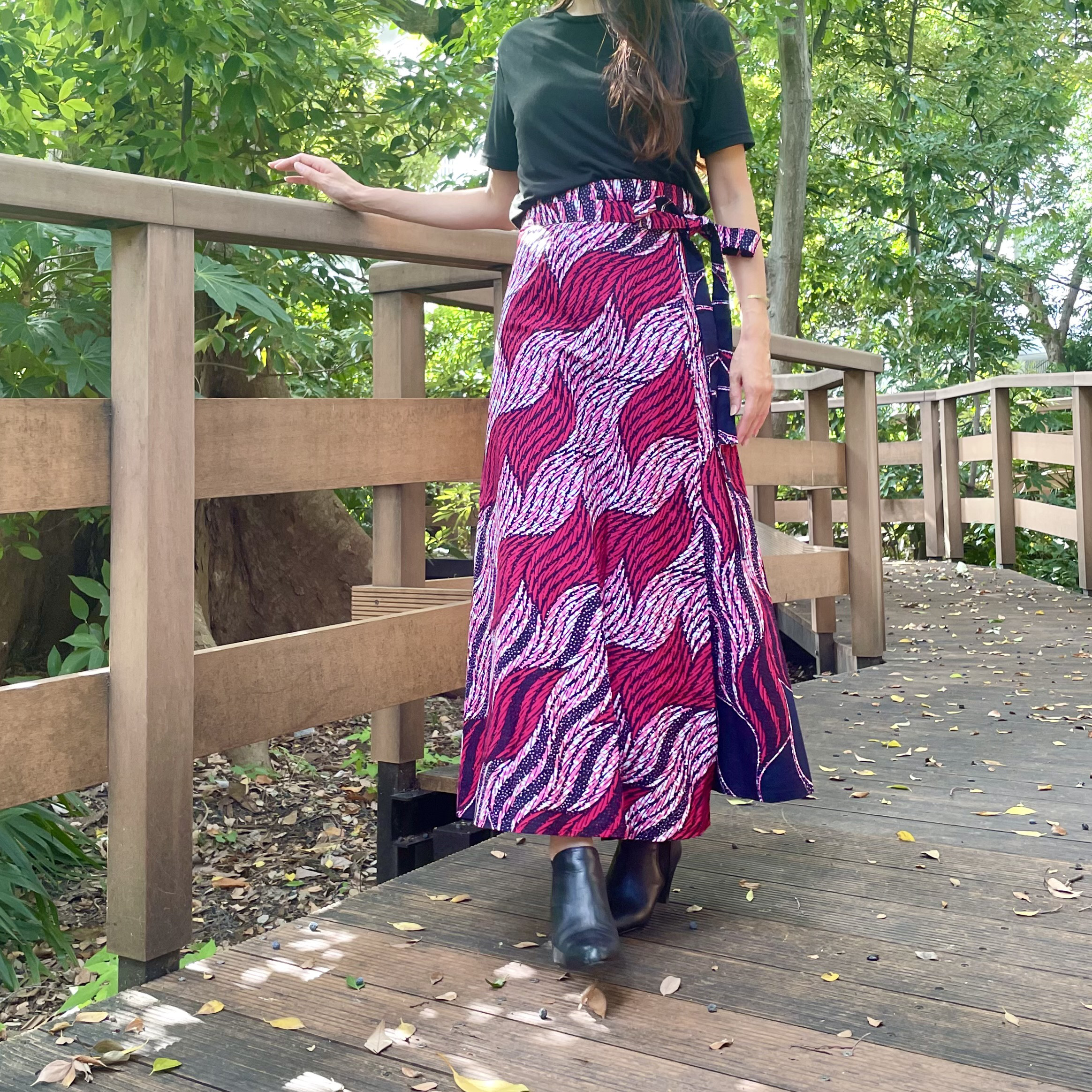 ラップスカート◆PINK LEAF