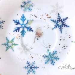 【1セット限りで終了】柴犬の雪遊びお茶セット (マグカップ1点、カップ＆ソーサー1点、ティースプーン1点)　ティーセット 8枚目の画像
