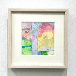 ミニ絵画 小さいサイズの絵画 「心の森が 輝く時間」 (Denny Horimizu
