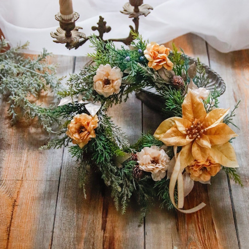 NEW」ハニーイエローのスウィッチクリスマスリース アーティフィシャル