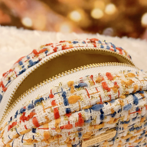 ツイードポーチ マルチカラー ポーチ Psalm27（サーム27・詩篇27