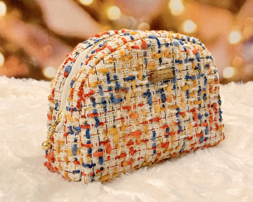 ツイードポーチ マルチカラー ポーチ Psalm27（サーム27・詩篇27