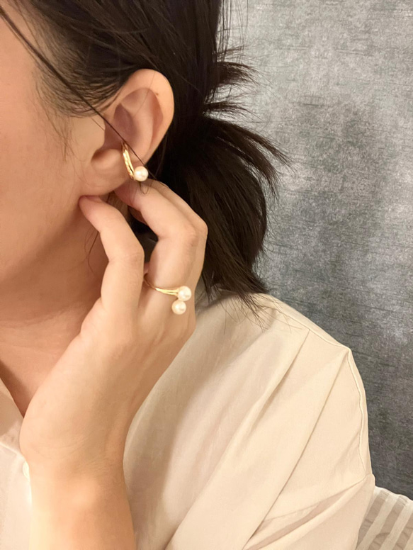 ☆SV925 あこや真珠イヤーカフ 憧れの本真珠イヤーカフ【保証書付き