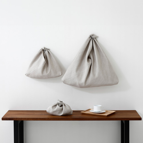 alinのあづま袋 M 50cm かごバッグに ハーフリネンあずま袋 マチ