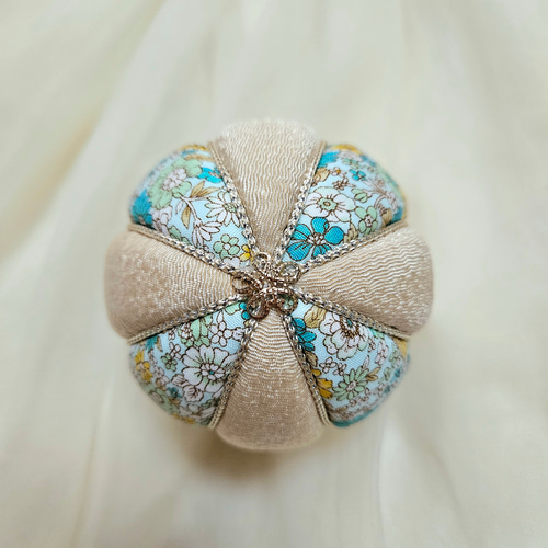 ハンドメイド手毬3点セット 木目込み手まり8cm❀七五三 百日祝い お宮参り 初節句 手毬 てまり 花