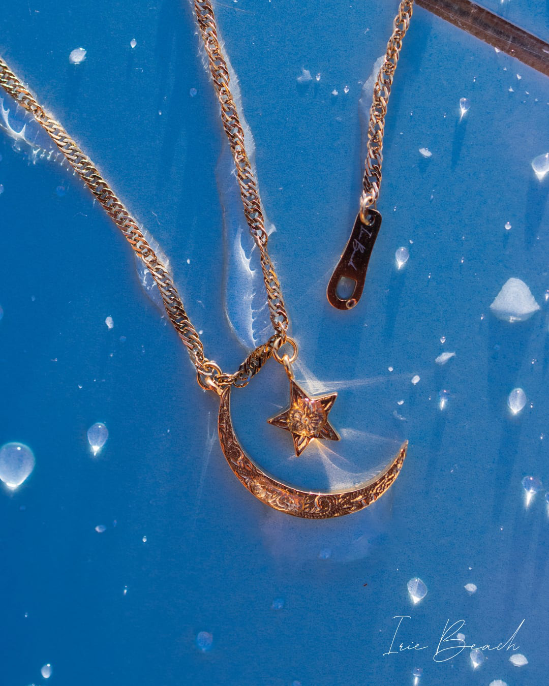 Moon-Star necklace 【ハワイアンジュエリー】【金属アレルギー対応】つけっぱなしOK