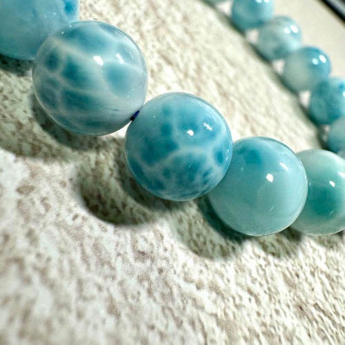 ラリマー 9.5mm 天然石 ブレスレット ブレスレット LUNASTONE 通販 
