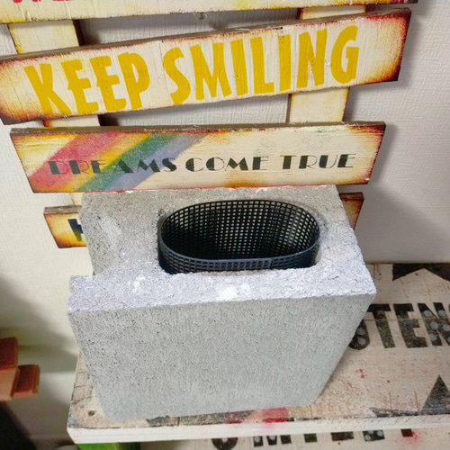 コンクリートブロック 傘立てにも 傘5本入ります 猛犬注意 その他