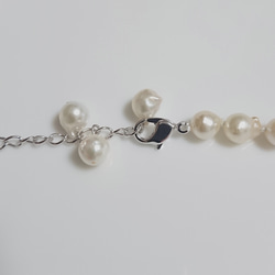 6.5㎜  あこや  ベビーパール  ロングネックレス   ブレスレット  セット（保証書付） 5枚目の画像