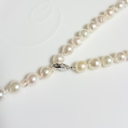 6.5㎜  あこや  ベビーパール  ロングネックレス   ブレスレット  セット（保証書付） 6枚目の画像