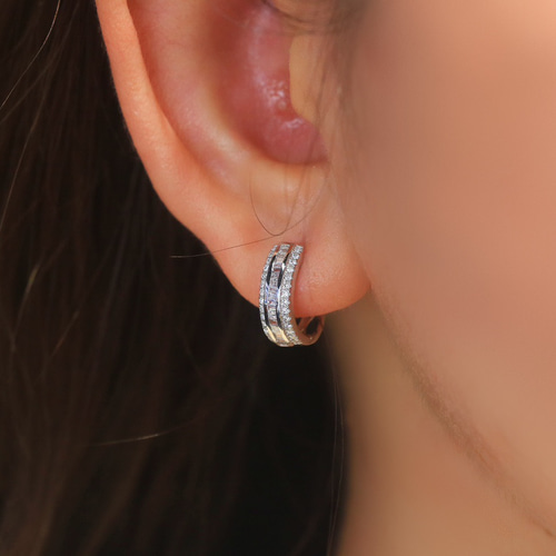 天然ダイヤモンドピアス0.5ct k18 ピアス（フープ） パール